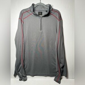 FX Fusion Men’s 3/4 Zipup longsleeve Shirt(XL)(Grey)